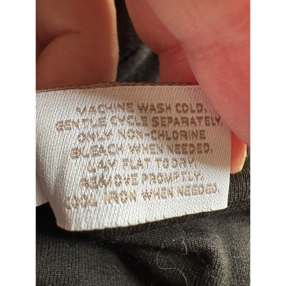 Chico's Black Sleeveless Dress Size 2‎ (L/12)  V-Neck Gathered Waist Knee Length - Picture 5 of 6